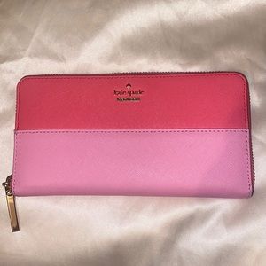 Kate Spade Pink Color Block Wallet